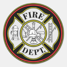 Insigne rond de corps de sapeurs-pompiers adhésifs