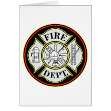 Insigne rond de corps de sapeurs-pompiers carte