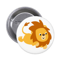 Insigne sautant de bouton de lion de bande dessiné badges avec agrafe