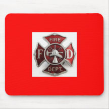 insignes de département du feu de "émail" tapis de souris