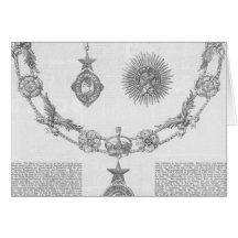 Insignes de l'ordre du titre de chevalier cartes de vœux