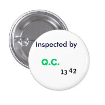 Inspecté par contrôle de qualité badge