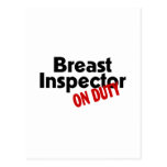 Inspecteur de sein en service cartes postales