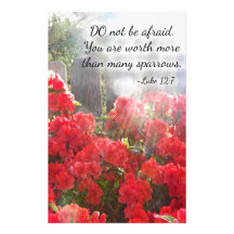 Inspirational Greeting Luke 12:7 Stationary Personalized Stationery