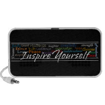 "Inspirez-vous" (logo) haut-parleur portatif