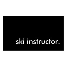 instructeur de ski cartes de visite personnelles