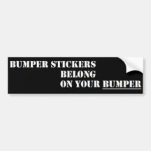 Instructional Bumper Sticker