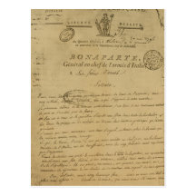 Instructions aux soldats publiés par napoléon cartes postales