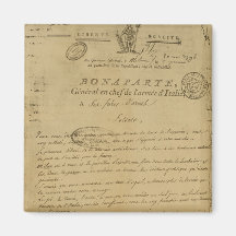 Instructions aux soldats publiés par napoléon aimant pour réfrigérateur