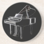 Instrument classique musical de piano à queue dessous de verre