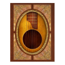Instrument - guitare - jouons de la musique carte postale