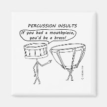 Insultes de percussion magnets pour réfrigérateur
