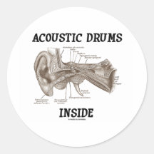 Intérieur acoustique de tambours (anatomie d'oreil adhésif