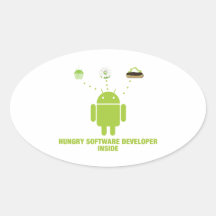 Intérieur affamé de programmateur de logiciel (ins autocollants ovales