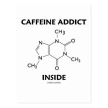 Intérieur d'intoxiqué de caféine (molécule chimiqu cartes postales