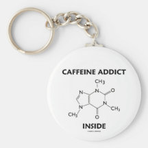 Intérieur d'intoxiqué de caféine (molécule chimiqu porte-clef
