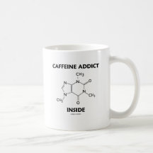 Intérieur d'intoxiqué de caféine (molécule chimiqu tasse