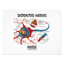 Intérieur distrait de nerfs (synapse) invitations personnalisées