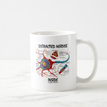 Intérieur distrait de nerfs (synapse) tasse à café