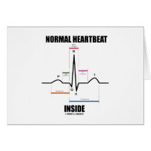 Intérieur normal de battement de coeur (ECG ECG) Cartes De Vœux