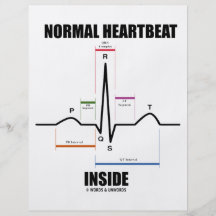 Intérieur normal de battement de coeur (ECG ECG) Prospectus Personnalisés