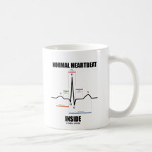 Intérieur normal de battement de coeur (ECG ECG) Tasse