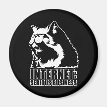 Internet : Affaires sérieuses (T-shirt drôle de lo Aimants