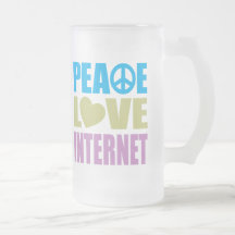 Internet d'amour de paix mug