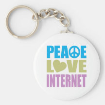 Internet d'amour de paix porte-clefs