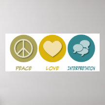 Interprétation d'amour de paix poster