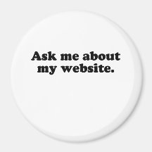 Interrogez-moi au sujet de mon website.png aimant pour réfrigérateur