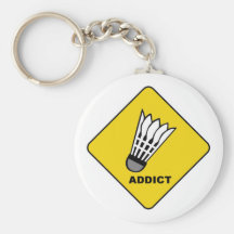 Intoxiqué de badminton porte-clefs