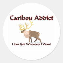 Intoxiqué de caribou adhésif rond