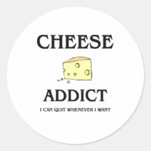 Intoxiqué de fromage autocollants