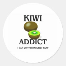 Intoxiqué de kiwi autocollants