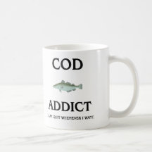 Intoxiqué de morue mug à café