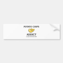 Intoxiqué de pommes chips adhésif pour voiture