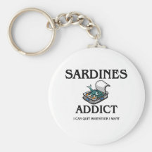 Intoxiqué de sardines porte-clé