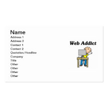 Intoxiqué de Web Carte De Visite