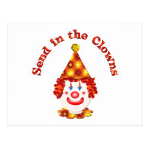 Introduisez les clowns carte postale