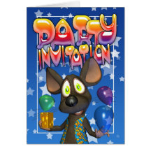 Inviation de partie avec les ballons colorés de so cartes