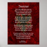 Invictus, aigle victorien de noir de poème posters