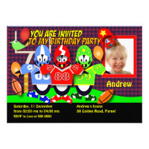 Invitation 028B d'anniversaire : Football américai