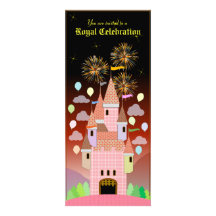 Invitation 029 d'anniversaire de enfant : Château 