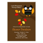 Invitation 2 de baby shower du hibou 5x7 de Hallow