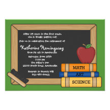Invitation 2 de la retraite du professeur de table