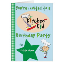 Invitation 3 de fête d'anniversaire d'enfant de cu cartes de vœux