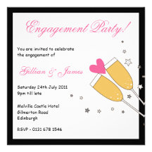 Invitation 3 de partie de fiançailles de pain gril