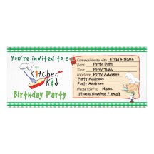 Invitation 4 de fête d'anniversaire d'enfant de cu