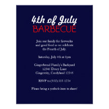 Invitation 4 juillet de barbecue